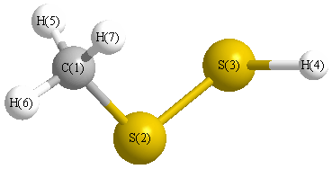 picture of Hydrogen methyl disulfide