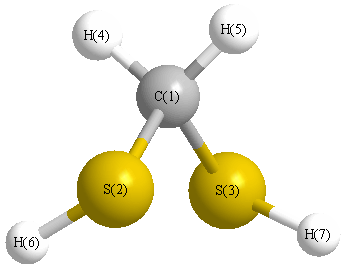picture of Methanedithiol state 1 conformation 1