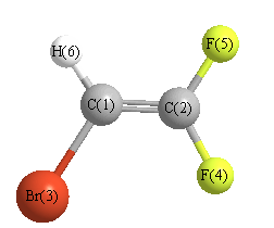 picture of 1-Bromo-2,2-difluoroethylene state 1 conformation 1