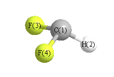 picture of difluoromethyl radical state 1 conformation 1