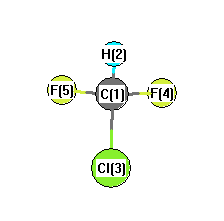 picture of difluorochloromethane state 1 conformation 1