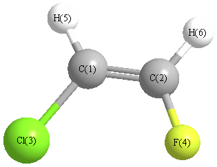 picture of (Z)-1-Chloro-2-fluoroethene state 1 conformation 1