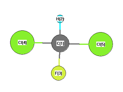 picture of fluorodichloromethane state 1 conformation 1