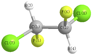 picture of ethane, 1,2-dichloro-1,2-difluoro- state 1 conformation 1