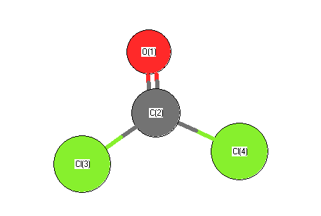picture of Phosgene state 1 conformation 1