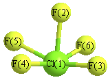 picture of chlorinepentafluoride state 1 conformation 1