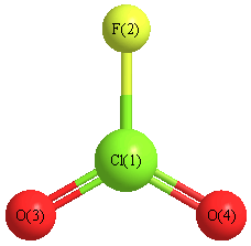 picture of Chloryl fluoride state 1 conformation 1