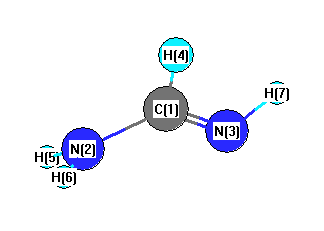picture of aminomethanimine state 1 conformation 1