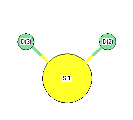picture of Hydrogen sulfide-d2 state 1 conformation 1