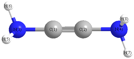 picture of Diaminoacetylene state 1 conformation 2