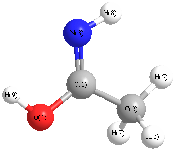 picture of Ethaninidic acid state 1 conformation 1