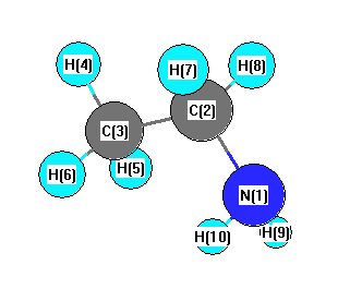 picture of Ethylamine state 1 conformation 1