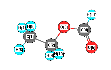 picture of Ethyl formate state 1 conformation 1
