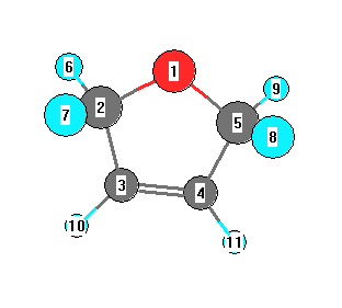 picture of Furan, 2,5-dihydro- state 1 conformation 1