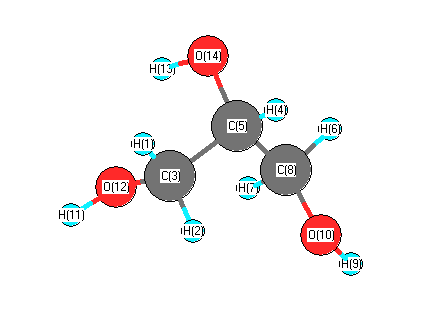 picture of 1,2,3-Propanetriol state 1 conformation 1