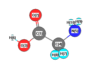 picture of Glycine state 1 conformation 1