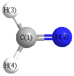 picture of Dihydrogen cyanide radical state 1 conformation 1