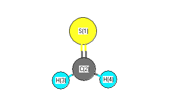 picture of Thioformaldehyde state 1 conformation 1
