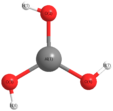 picture of Aluminum hydroxide state 1 conformation 1
