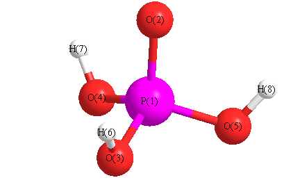 picture of Phosphoric Acid state 1 conformation 1