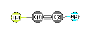 picture of Fluoroacetylene state 1 conformation 1