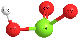 picture of Chloric Acid state 1 conformation 1