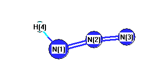 picture of hydrogen azide state 1 conformation 1