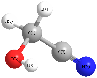 picture of cyanomethanol state 1 conformation 2