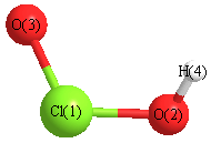 picture of Chlorous acid state 1 conformation 1