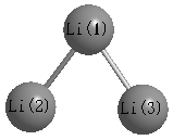 picture of Lithium trimer state 1 conformation 1
