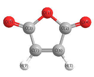 picture of Maleic Anhydride state 1 conformation 1