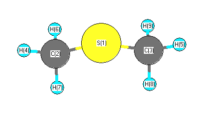 picture of Dimethyl sulfide state 1 conformation 1