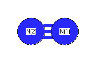 picture of Nitrogen diatomic state 1 conformation 1