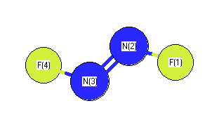 picture of Dinitrogen difluoride, (E)- state 1 conformation 1