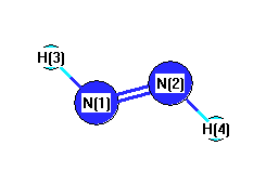 picture of (E)-diazene state 1 conformation 1