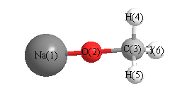 picture of Sodium methoxide state 1 conformation 1