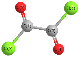picture of Oxalyl chloride state 1 conformation 1