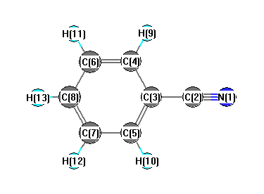 picture of phenyl cyanide state 1 conformation 1