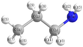 picture of 1-Propanamine state 1 conformation 1
