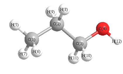 picture of 1-Propanol state 1 conformation 2