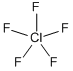 sketch of chlorinepentafluoride
