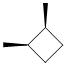 sketch of cis-1,2-dimethylcyclobutane