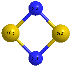 picture of Disulfur dinitride state 1 conformation 1