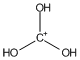 sketch of carbonic acid, protonated