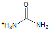sketch of urea, N-protonated