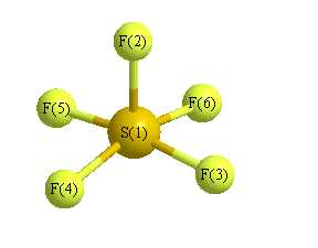 picture of Sulfur pentafluoride state 1 conformation 1