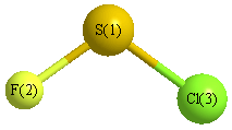 picture of Sulfur chloride fluoride state 1 conformation 1