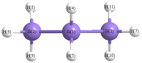 picture of trisilane state 1 conformation 1