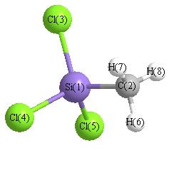 picture of methyltrichlorosilane state 1 conformation 1