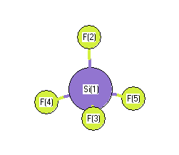 picture of Silicon tetrafluoride state 1 conformation 1